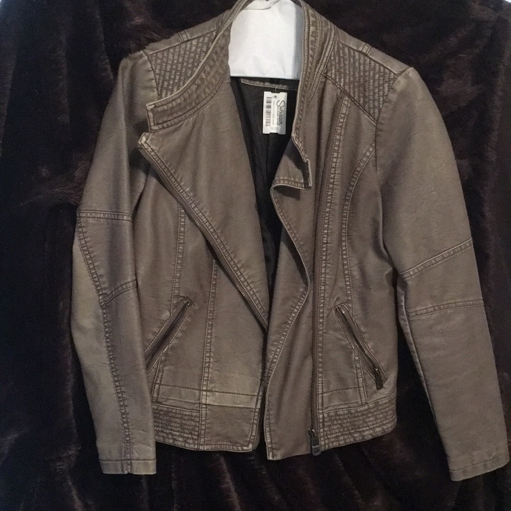Faux leather jacket